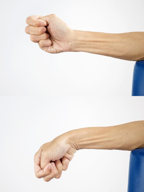 man doing side to side movement in his wrist
