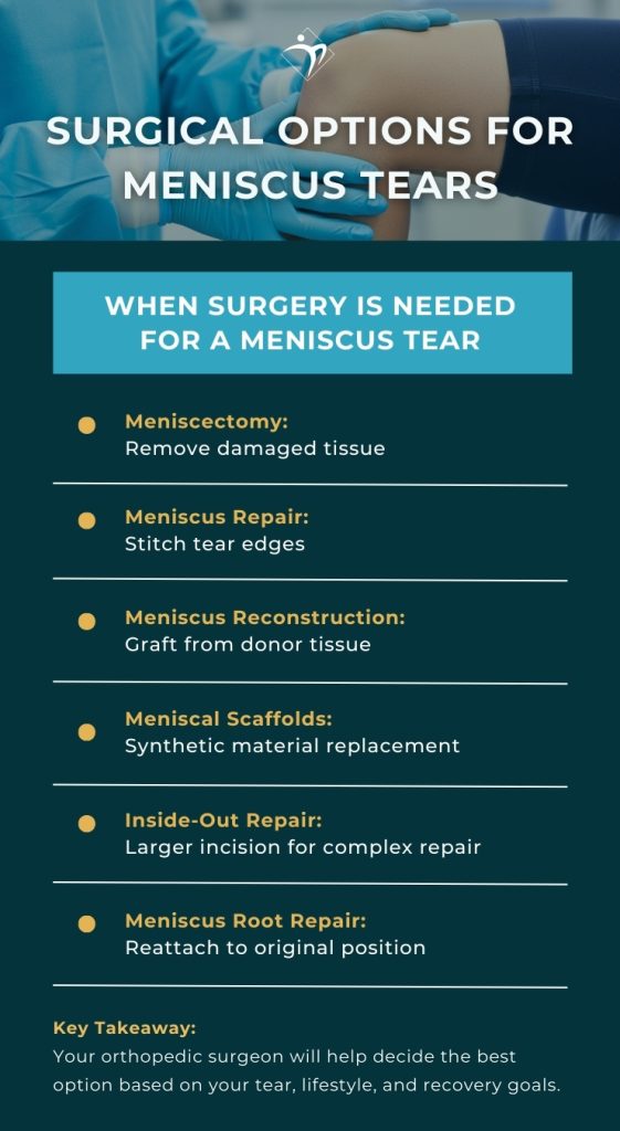 Surgical Options for Meniscus Tears