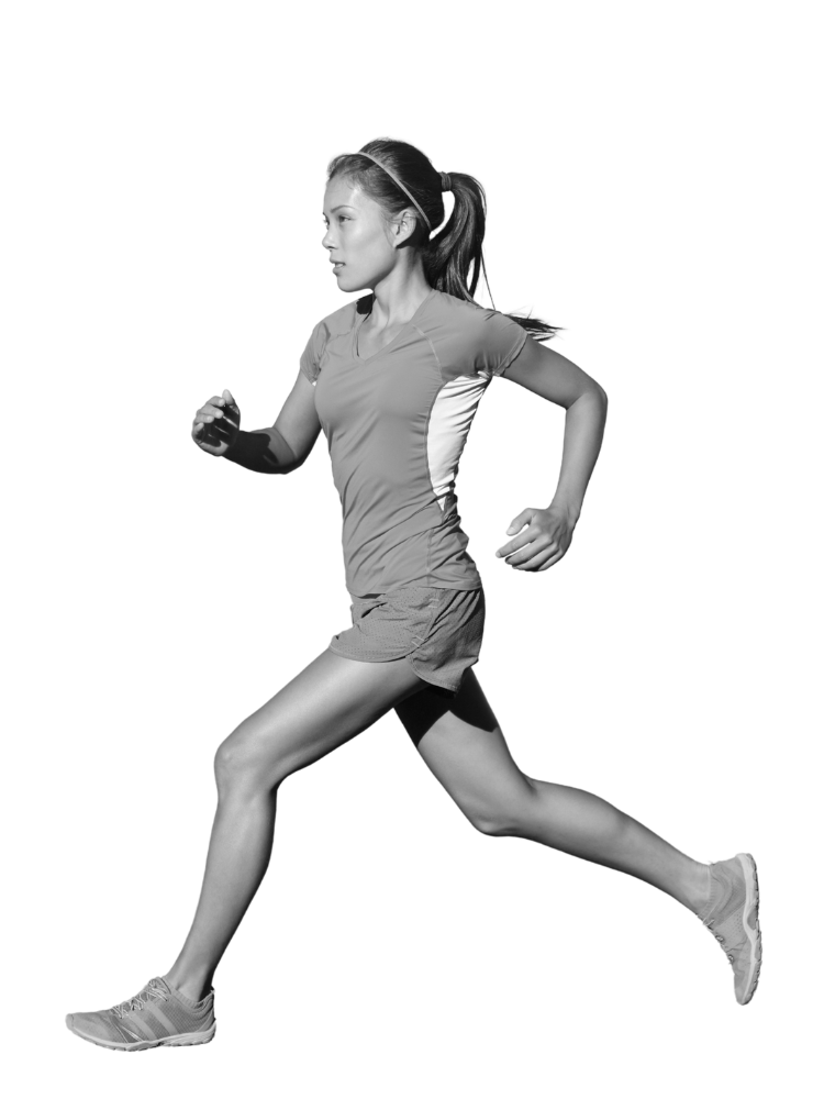 Female jogging or running in sportswear